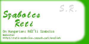 szabolcs reti business card